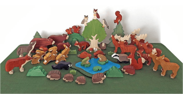 Renard en bois 
