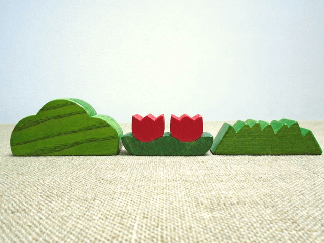 Fleurs, herbe & buisson - Rouge garance