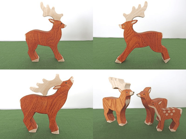 Cerf en bois  