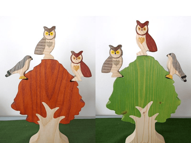Hibou en bois 